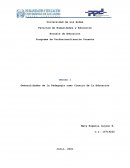 Generalidades de la Pedagogía como Ciencia de la Educación