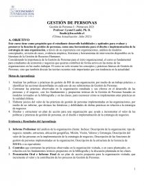 GESTIÓN DE PERSONAS. Página 1