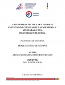 Estudio de tiempos de las actividades que se realiza en una empresa para el mejoramiento de la productividad de la misma