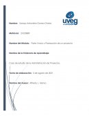 Caso de estudio de la Administración de Proyectos