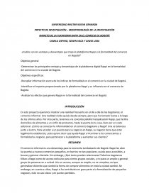 IMPACTO DE LA PLATAFORMA RAPPI EN EL COMERCIO DE BOGOTÁ. Página 1