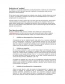 Definición de "análisis"