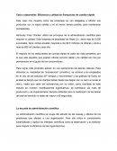 Caso a desarrollar: Eficiencia y calidad en franquicias de comida rápida