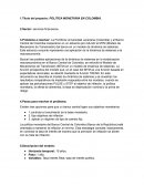 POLITICA MONETARIA EN COLOMBIA