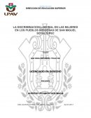 Tesis de discriminación de la mujer indigena