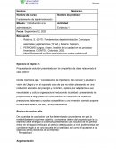 Informe de evidencia de caso de estudio en administracion