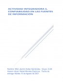 Confiabilidad en las fuentes de información
