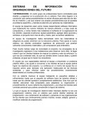 SISTEMAS DE INFORMACIÓN PARA ORGANIZACIONES DEL FUTURO