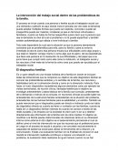 La intervención del trabajo social dentro de las problemáticas de la familia