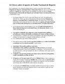 14 claves para el aporte de fondo nacional de deporte