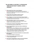 TALLER SOBRE LA HISTORIA “LA PRODIGIOSA TARDE DE BALTAZAR” GABRIEL GARCÍA MÁRQUEZ