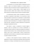 El administrador como un agente de cambio