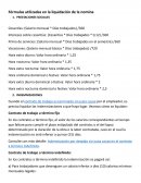 Fórmulas utilizadas en la liquidación de la nomina