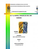 LA ETICA Y LA MORAL: PARADOJAS DEL SER HUMANO