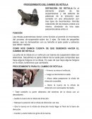 Procedimiento del cambio de rótula