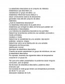 Probabilidad y estadística. ¿Qué es estadística descriptiva?