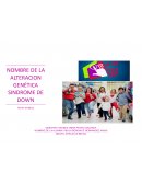 Alteracion genética Sindrome de Down