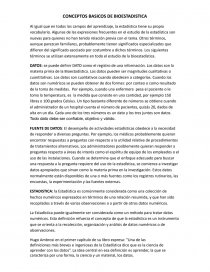 CONCEPTOS BASICOS DE BIOESTADISTICA. Página 1