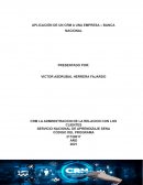 APLICACIÓN DE UN CRM A UNA EMPRESA – BANCA NACIONAL