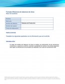 Eficiencia de balanceo de líneas