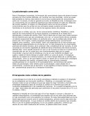 La Psicoterapia como arte