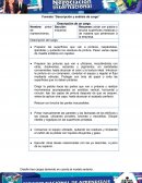 Formato “Descripción y análisis de cargo”