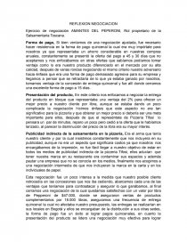 REFLEXION NEGOCIACION. Página 1