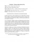 Colombia: El largo camino hacia la Paz