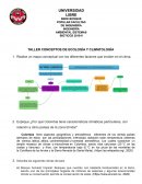 TALLER CONCEPTOS DE ECOLOGÍA Y CLIMATOLOGÍA