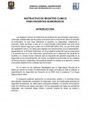 Manual de Registros Clínicos de Paciente Quirúrgico