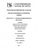 PRACTICA N° 11: “ESTUDIOS OBSERVASIONALES ANALÍTICOS”
