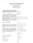 Métodos de Ordenamiento. Explication básica de Quicksort