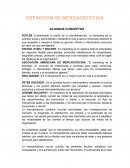 DEFINICIÓN DE MERCADOTECNIA ALGUNOS CONCEPTOS