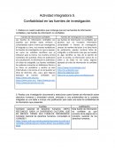 Confiabilidad en las fuentes de investigación