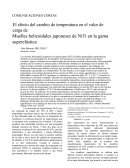 El efecto del cambio de temperatura en el valor de carga de Muelles helicoidales japoneses de NiTi en la gama superelástica