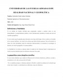 REALIDAD NACIONAL Y GEOPOLÍTICA