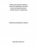 COMUNICACIÓN, INFORMACIÓN Y LENGUAJE
