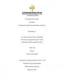 Actividad 4 Investigación Exploratoria (metodología cualitativa). Página 1