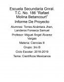 Científicos Mexicanos y de invetigacion .Año 2021-2022