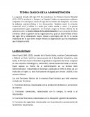 TEORIA CLASICA DE LA ADMINISTRACION