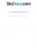 TALLER TRANSACCIONES COMERCIALES