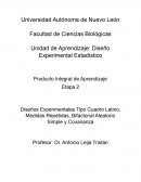 Unidad de Aprendizaje: Diseño Experimental Estadístico