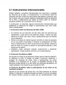 Instrumentos internacionales de la niñez