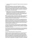 ¿Cuál es la definición de organización?