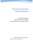 Reporte de lectura de la etapa intermedia