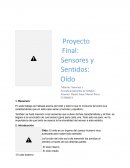 Sensores y Sentidos: Oído