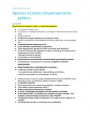 Apuntes introducción pensamiento político
