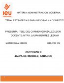 ESTRATEGIAS PARA MEJORAR LA COMPETITIVIDAD