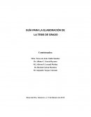 GUÍA PARA LA ELABORACIÓN DE LA TESIS DE GRADO