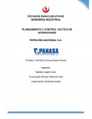 PLANEAMIENTO Y CONTROL TACTICO DE OPERACIONES PAPELERA NACIONAL S.A